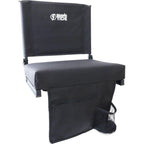 Brawntide Wide Stadium Seat Chair - Extra Thick Padding, 2 Bleacher Hooks, Compact, Light, Shoulder Strap, Carrying Handle, 3 St
