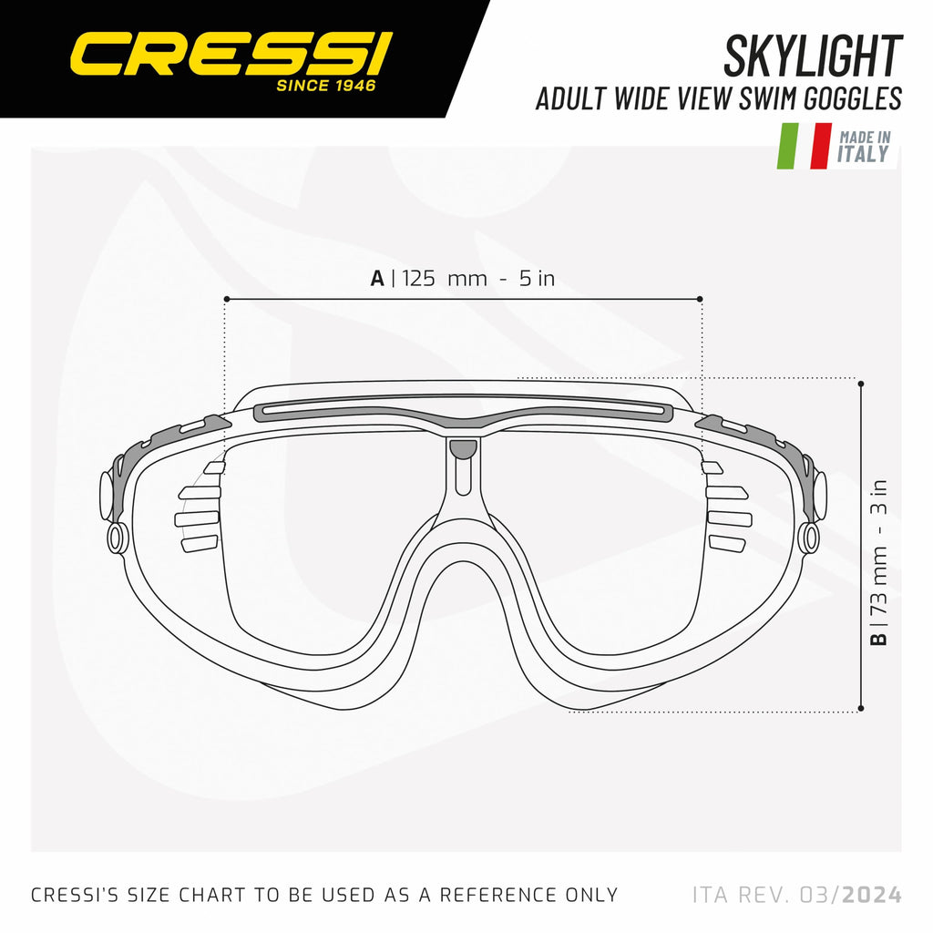 Cressi Skylight, Clear-Whiteblue, Clear Lens