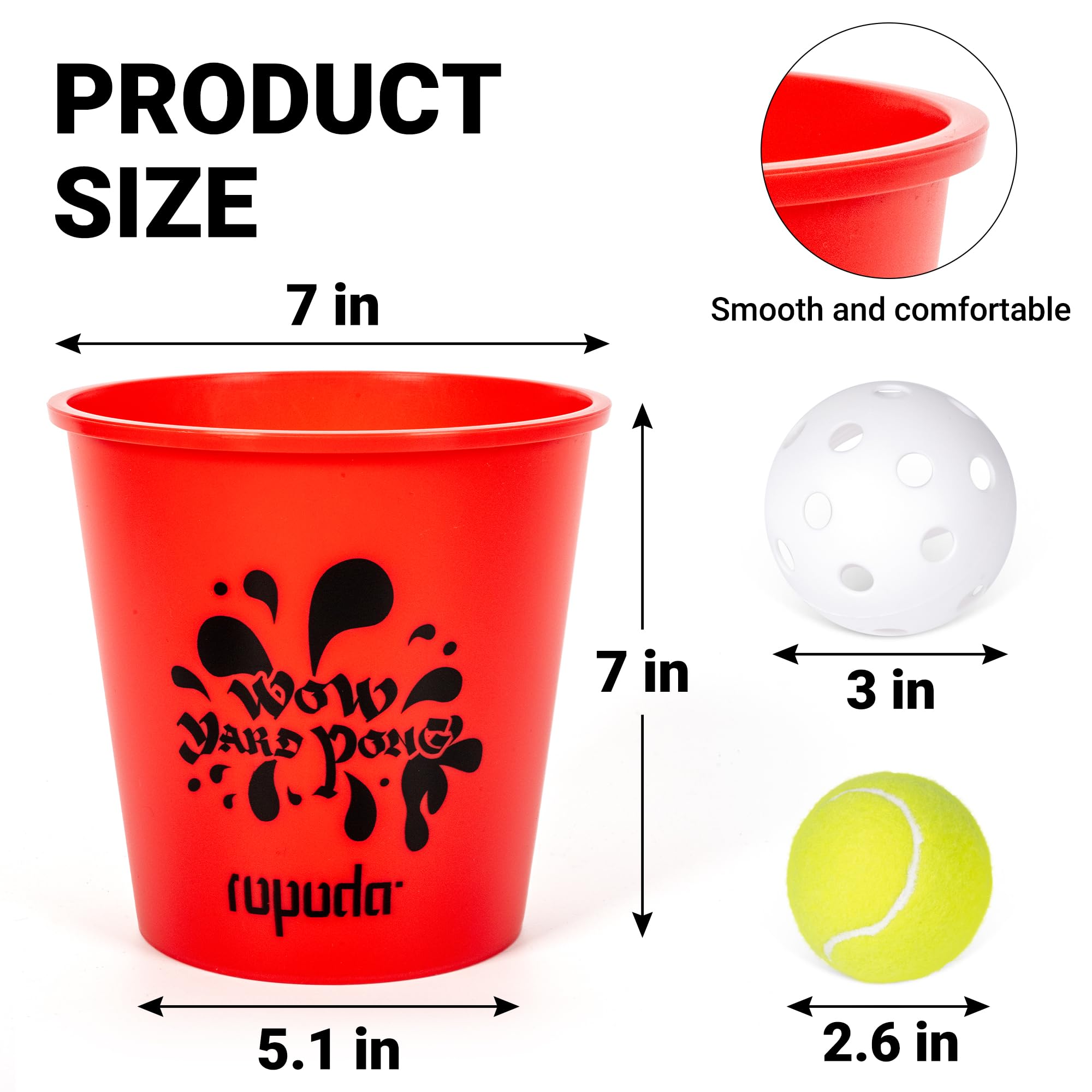 Ropoda Yard Pong - Giant Yard Games Set Outdoor For The Beach, Camping, Lawn And Backyard