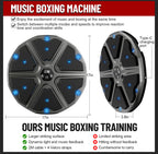 Music Boxing Machine, Wall Mounted Boxing Machine For Adults Kids, Bluetooth Smart Boxing Trainer With Boxing Gloves, Electronic