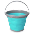 Navaris Collapsible Bucket with Handle - 2.6 Gallon (10L) Portable Pail for Camping, Beach, Gardening, Fishing, Water, Washing -