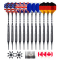 Wolftop 12 Pack Soft Tip Darts - Plastic Tip Darts 18 Grams With 100 Extra Dart Tips, 15 Flights, Dart Flight Protector, Aluminu
