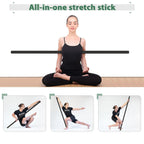 Retyion Yoga Stick 5Ft- Adjustable Mobility Stick Sturdy Steel- Exercise Stick For Stretching, Balance Support Stick Perfect For