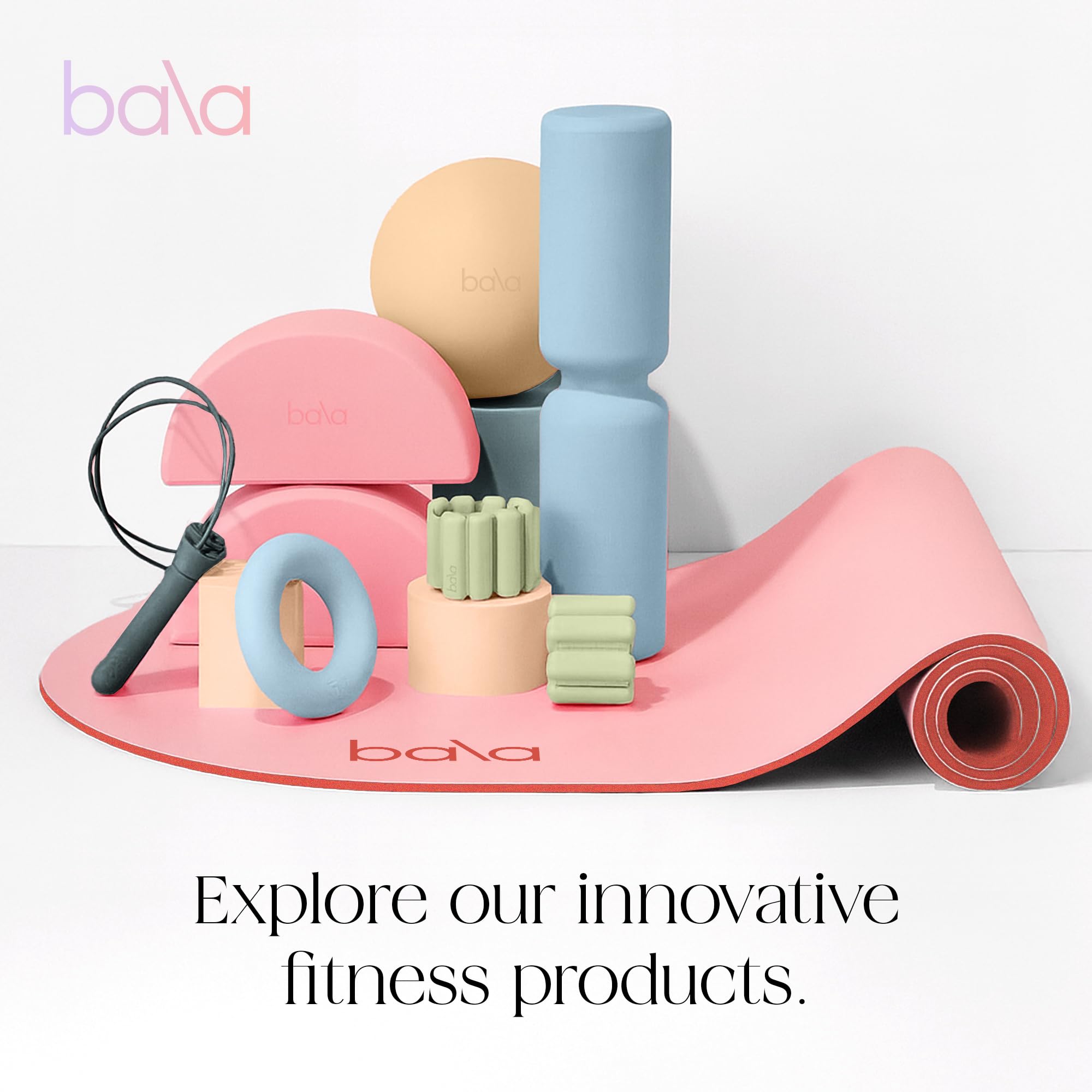 Bala Bangles Wrist & Ankle Weights for Women & Men (Bone) - 1 Pound Adjustable Silicone Weighted Bracelet Set for Gym, Yoga, Pil