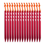 Anygear 7075 Aluminum Tent Stakes 15 Pack - Ultralight Tri-Beam Tent Pegs With Reflective Rope - Essential Tent Accessories For 