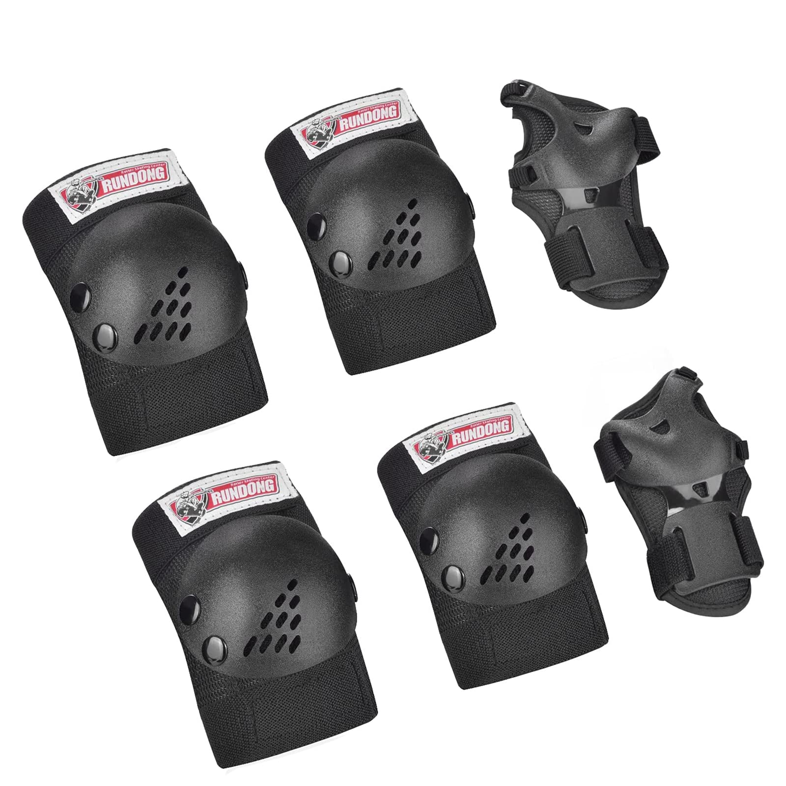 Sohour Home Kids Knee Pads Elbow Pads Wrist Guards 3 In1Protective Set For 3-15 Years Child Skateboard, Roller Skates, Inline Sk
