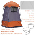 Outdoor Shower Tent Changing Room Privacy Portable Camping Shelters (Gray Orange)