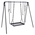 Redcamp Campfire Swing Grill Stand, Portable Hanging Cooking Grill Rack With Dutch Oven Lid Lifter & Hooks For Outdoor Bbq Picni