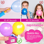 IDAODAN Electric Balloon Pump, Portable Electric Balloon Blower Machine Inflator Air Pump Dual Nozzle 110V 600W for Party Decora