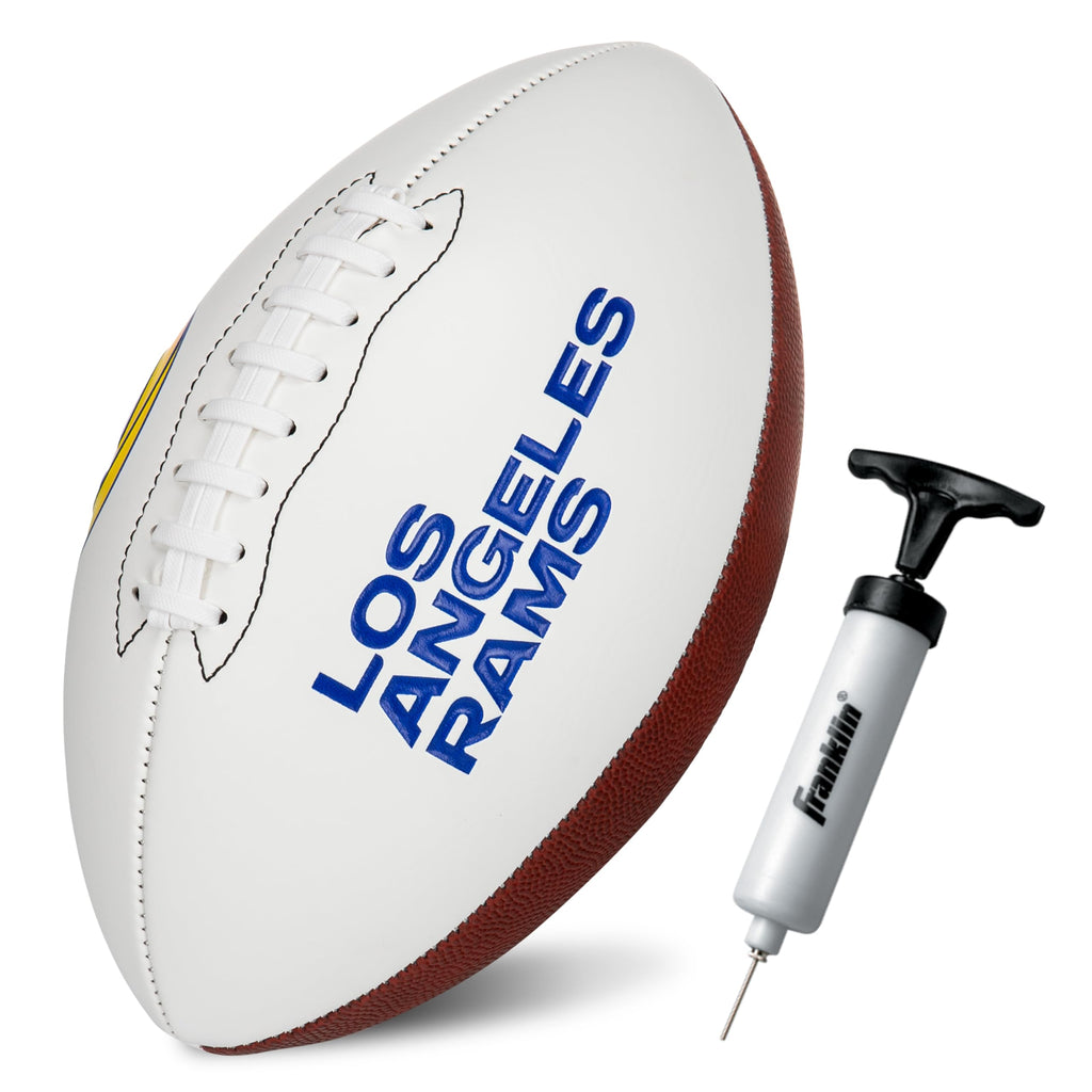 Franklin Sports Nfl Los Angeles Rams Autograph Football - Official Size White Panel Souvenir Football For Autographs + Signature