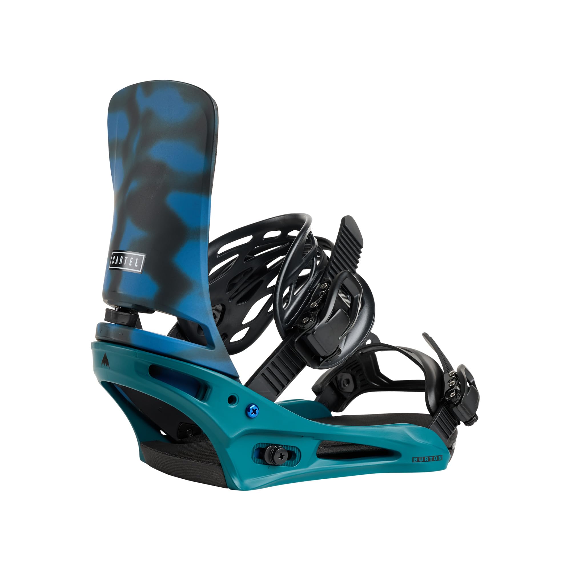Burton Mens Cartel Re:Flex Snowboard Bindings, Medium, Evergreen Shatter