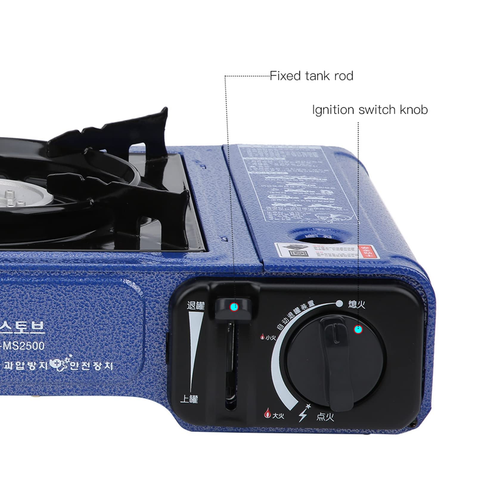 Portable Butane Stove, Ms-520 Piezo Ignition Camping Butane Cassette Stove Portable Gas Stove Outdoor Windproof Portable Barbecu