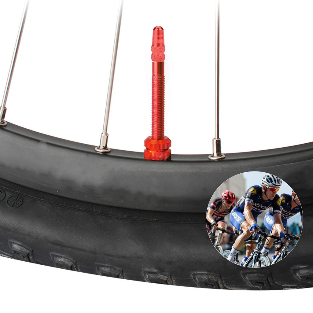 Winorda 40 Pieces 10 Colors Bike Tire Valve Stem Caps Aluminum French Bicycle Air Tire Caps Bike Valve Caps Presta Valve Caps Al