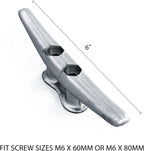 Simplified Living 6'' Boat Dock Cleats: Rough Cast Hot Dipped Galvanized Iron: 4, 8, 16 Pack (8 Pack)