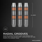 Accudart Soft Tip Dart Set 2.0 - Stainless Steel Finish Barrel - Radial Grooves - Polycarbonate Shafts - Standard Shape Flights