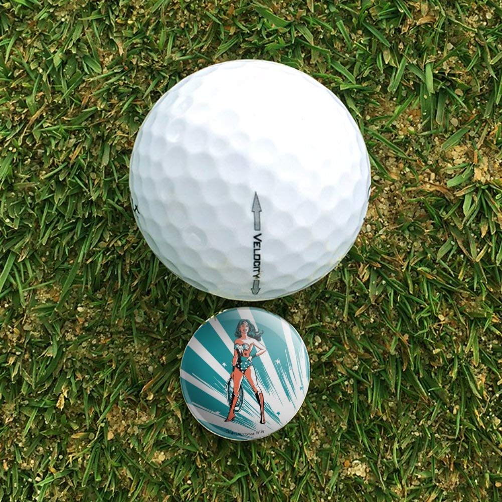 Graphics & More Wonder Woman Flashing Lights Golf Hat Clip With Magnetic Ball Marker