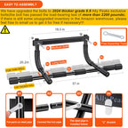 Ally Peaks Pull Up Bar For Doorway | Thickened Steel Max Limit 440 Lbs Upper Body Workout| Multi-Grip Strength| Indoor Chin-Up B