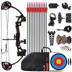 Lanneret Compound Bow And Archery Sets - Right Hand Archery Compound Bows 15-29 Lbs Draw Weight Adjustable For Youth And Beginne