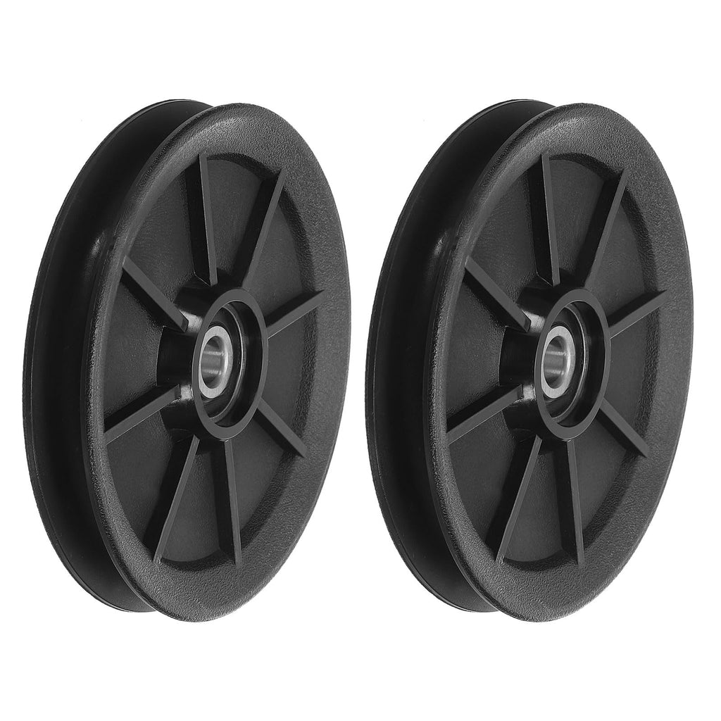 Patikil Universal Bearing Pulley Wheel 120Mm/4.7'', 4 Pack Nylon Bearing Pulley Wheel Lifting Bearing Wheel Replace For Gym Equi
