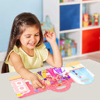 Sticker Books For Kids 2-4, Reusable Sticker Book Mermaid And Princess Theme Dress Up Activity Books Stickers For Girls Preschoo