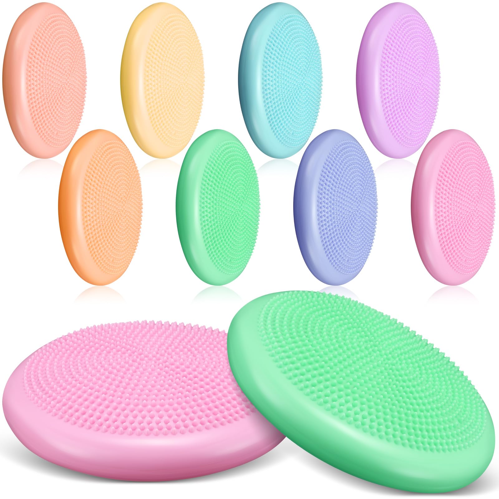 Libima 8 Pcs Wiggle Seat for Sensory Kids Flexible Wobble Cushion Non Slip Balance Disc for Adults Core Strength Physical Exerci