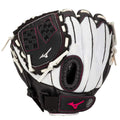 Mizuno Gpp1105F3 Prospect Finch Series Youth Softball Gloves, 11'', Left Hand Throw, White/Black/Pink Trident Web