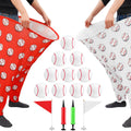 Hollowfly Granny Pants Yard Game Set 31.5 in x 24 in, 2Pcs Baseball Granny Pants Outdoor Games with 10 Baseball Bouncy Balls 2 P