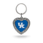 Rico Industries Ncaa Kentucky Wildcats Metal Rhinestone Heart Keychain