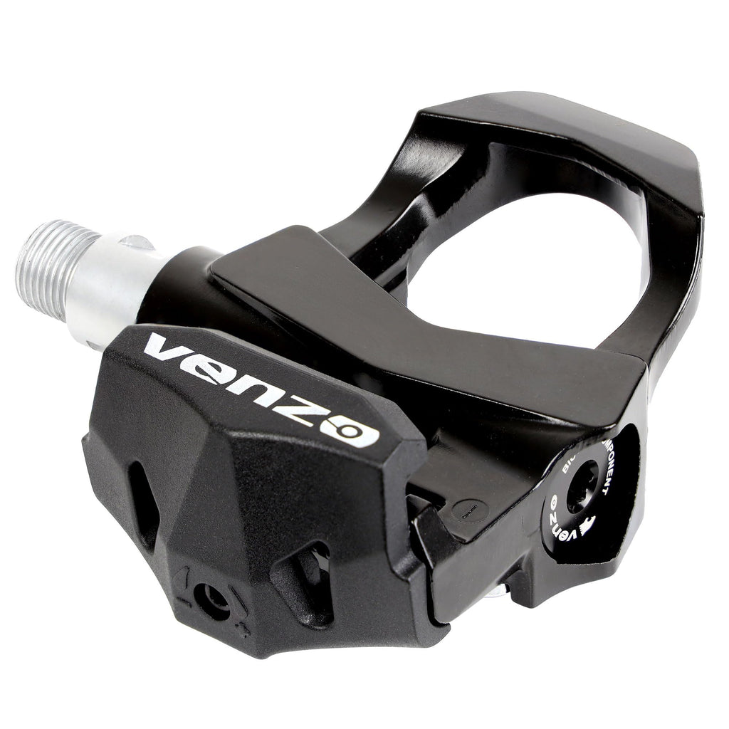 Venzo Sealed Fitness Exercise Spin Bike Bicycle Pedals & Cleats - Compatible With Peloton, Look Delta & For Shimano Spd 9/16''