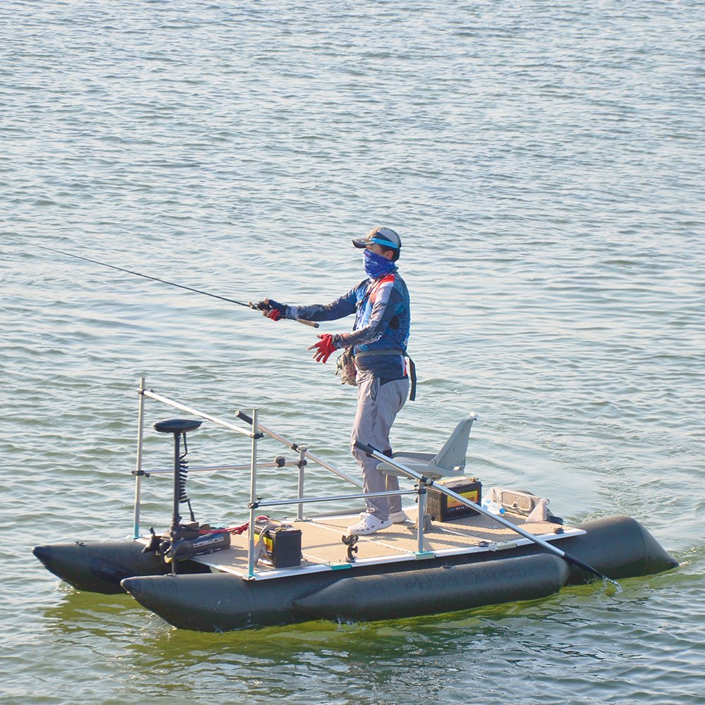 Aquos Haswing Black 12V55Lbs 54Inch Bow Mount Trolling Motor With Remote Control, Wired Foot Control, Quick Release Bracket For