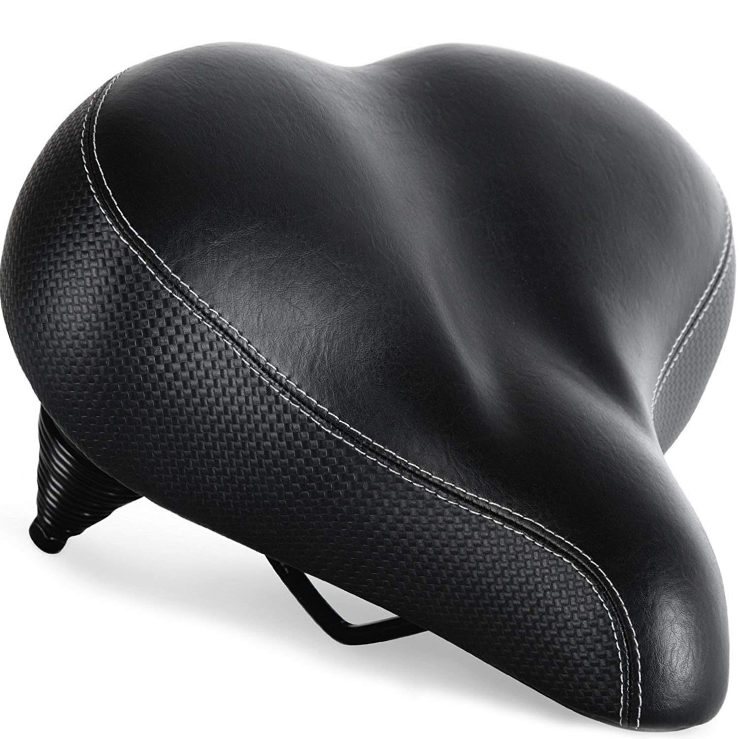 Bikeroo Extra Padded Bike Seat - Comfortable Bike Seats For Men & Women - Compatible With Peloton, Nordictrack, Schwinn, Indoor 