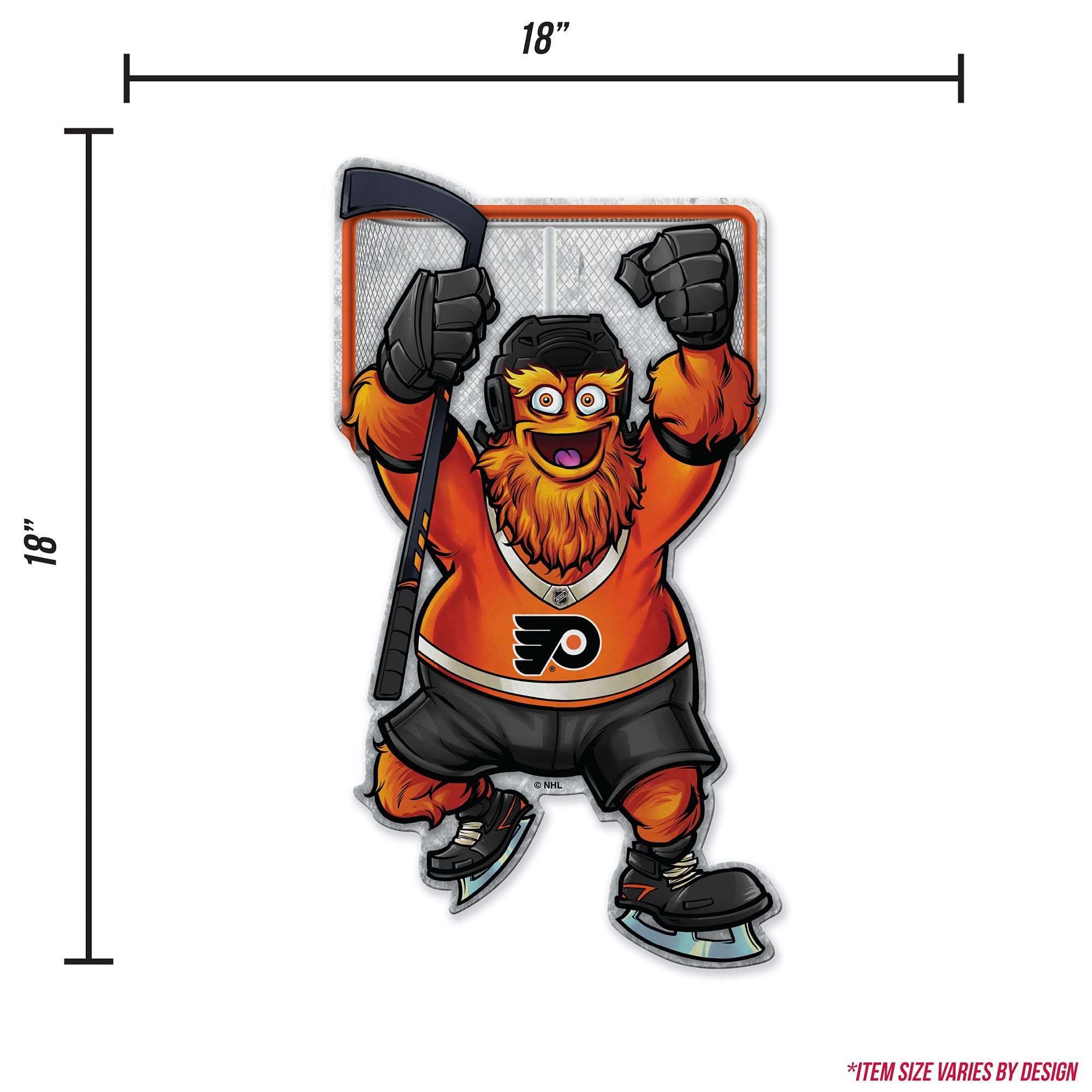 Rico Industries Nhl Philadelphia Flyers Mascot Shape Cut Pennant - Home And Living Room D  Cor - Soft Felt Ez To Hang 18X0.10X18