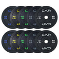 CAP Barbell 260 LB Economy Olympic Bumper Plate Set with Color Logo | Black