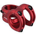 Spank Spoon 350 Stem,Red (Diameter 35Mm, Length: 35/43Mm, Rise: 0), Chamfered Bar Clamp, Ultra-Short Stack Height, Bicycle Stem,