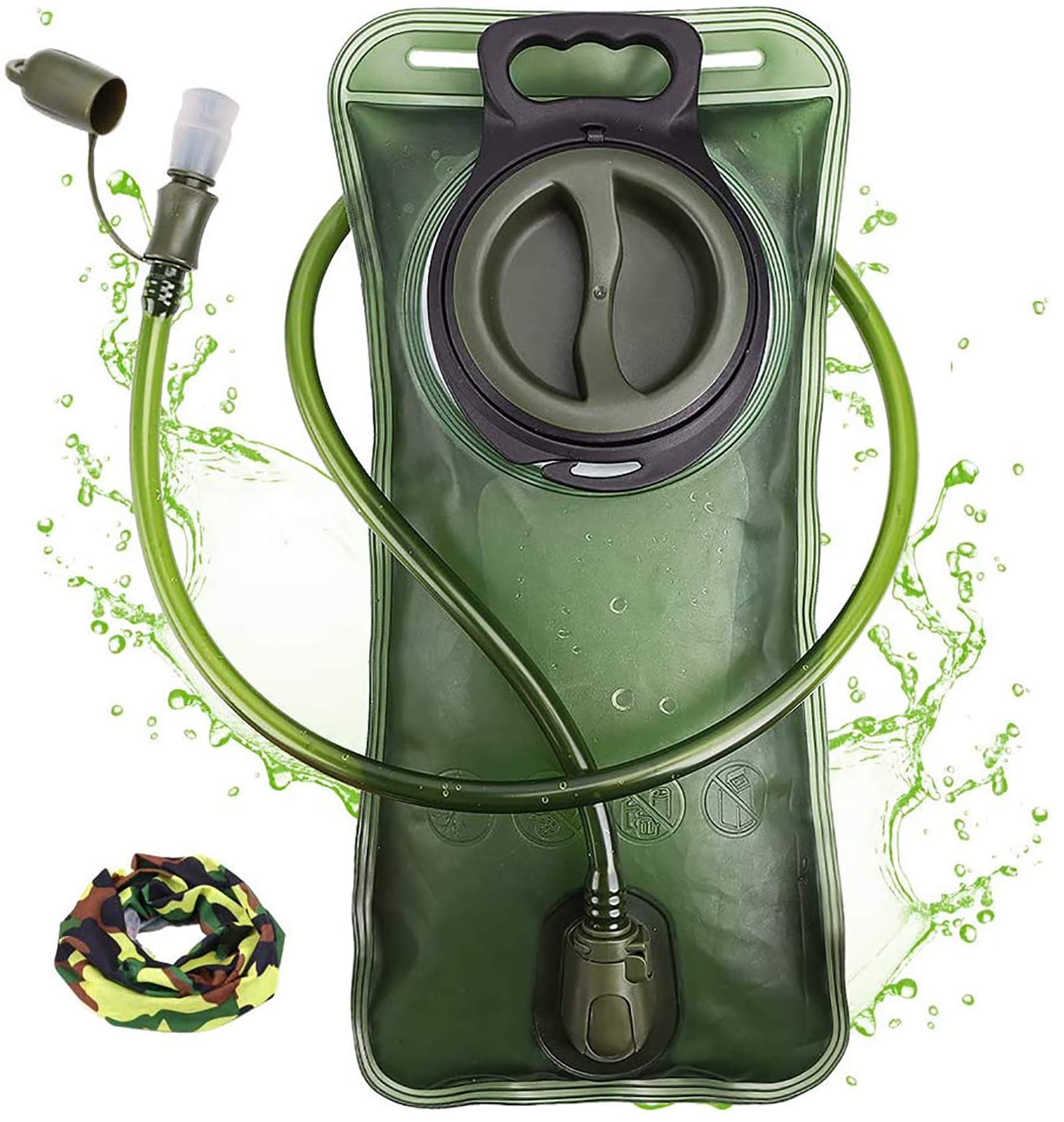 Hydration Bladder, 2L Water Bladder For Hiking Backpack Leak Proof Water Reservoir Storage Bag, 2 Liter Bpa-Free Water Pouch Hyd
