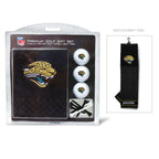 Team Golf Nfl Jacksonville Jaguars Gift Set Embroidered Golf Towel, 3 Golf Balls, And 14 Golf Tees 2-3/4'' Regulation, Tri-Fold