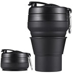 Easyxq Collapsible Travel Cup, 20 Oz 600Ml Silicone Folding Camping Cup, Leak Proof Bpa Free Portable Cup, Sport Bottle With Lid