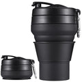 Easyxq Collapsible Travel Cup, 20 Oz 600Ml Silicone Folding Camping Cup, Leak Proof Bpa Free Portable Cup, Sport Bottle With Lid