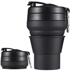 Easyxq Collapsible Travel Cup, 20 Oz 600Ml Silicone Folding Camping Cup, Leak Proof Bpa Free Portable Cup, Sport Bottle With Lid