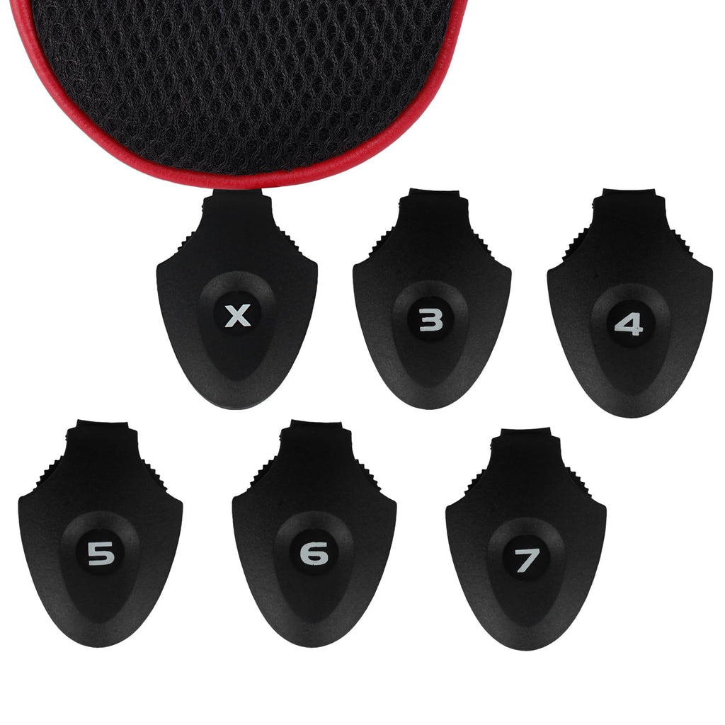 Andux 4 Pack Long Neck Golf Hybrid Club Head Covers Dial No. Tag Ctmt-01 Red