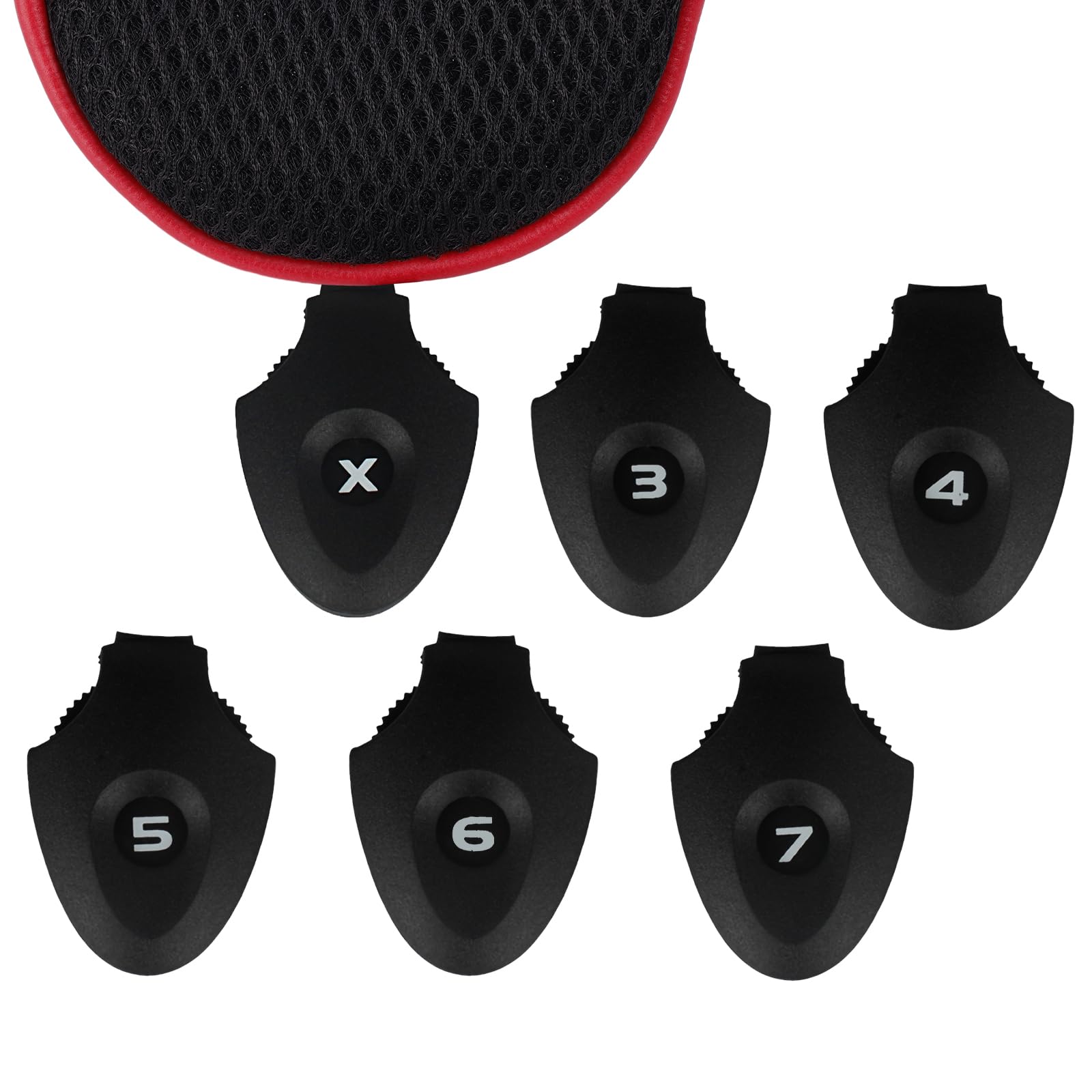 Andux 4 Pack Long Neck Golf Hybrid Club Head Covers Dial No. Tag Ctmt-01 Red