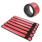 Esonstyle 6 Pcs Red Led Light Up Band Slap Bracelets, Night Safety Wrist Band For Cycling Walking Running Concert Camping Outdoo