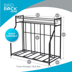 Birdrock Home Bike Rack Garage Storage Floor Stand - Freestanding Organizer For Outdoor Yard - Upright Wall Mount For Scooters,
