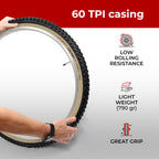 Fincci Pair 27.5 X 2.25 Inch Mountain Bike Tire 57-584 Foldable 60 Tpi Tires With Nylon Protection For All Mountain Enduro Mtb H