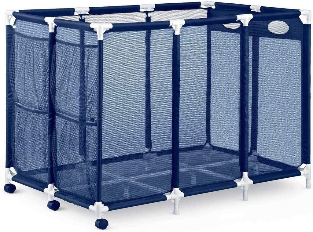 Modern Blue Pool Storage Bin - Xx-Large | Nylon Mesh Basket Organizer For Your Goggles, Beach Balls, Floats, Swim Toys & Accesso