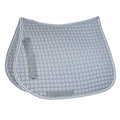 HORZE Adepto Padded All Purpose Quilted Equestrian Saddle Pad for Horses with Two-Tone Trim - Steel Grey - Horse
