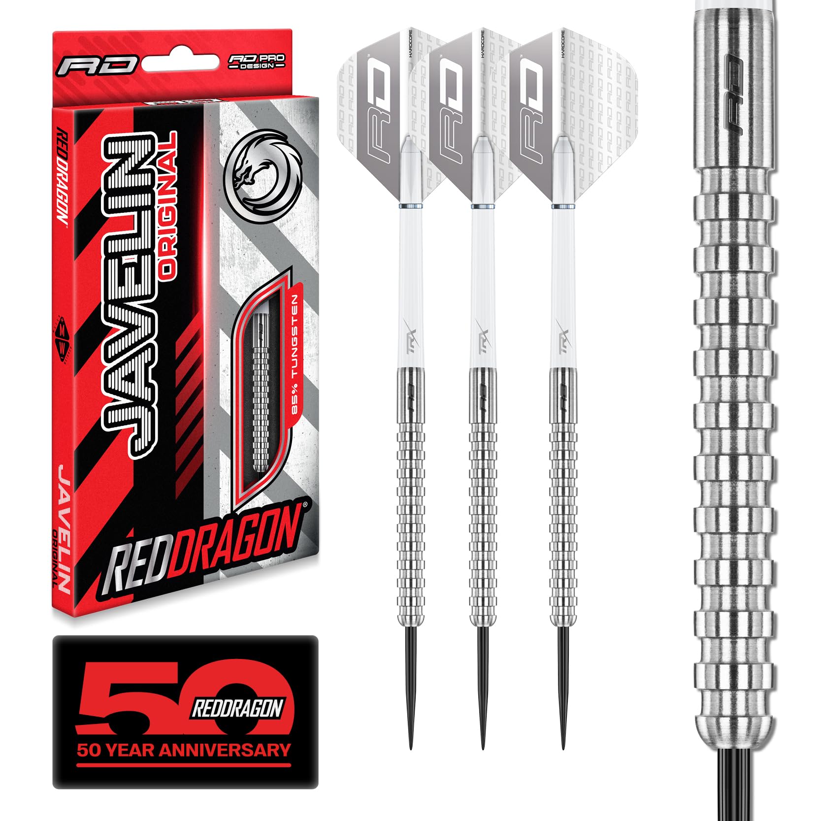 Red Dragon Javelin: 20G - Tungsten Darts Set With Flights And Stems