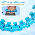 Ourstarry 32 Knots Weighted Hula Circle Fit Workout Equipment Plus Size, Infinity Hoola Fitness Massage For Women, Smart Waist E