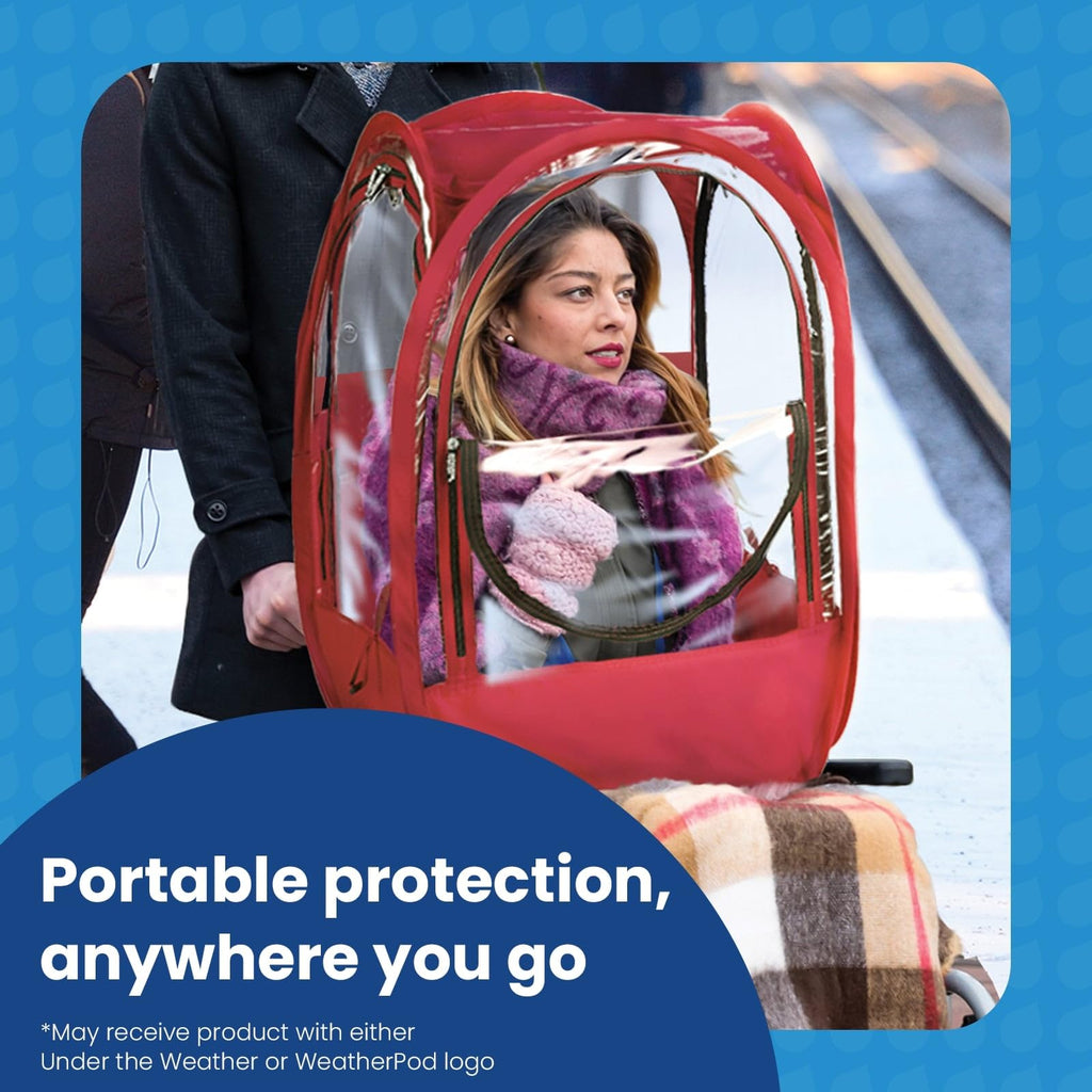 Weatherpod Small Upper-Body Pod With Straps- 1-Person Wearable Weather Protection From Cold, Wind And Rain In Stadium Seating Or