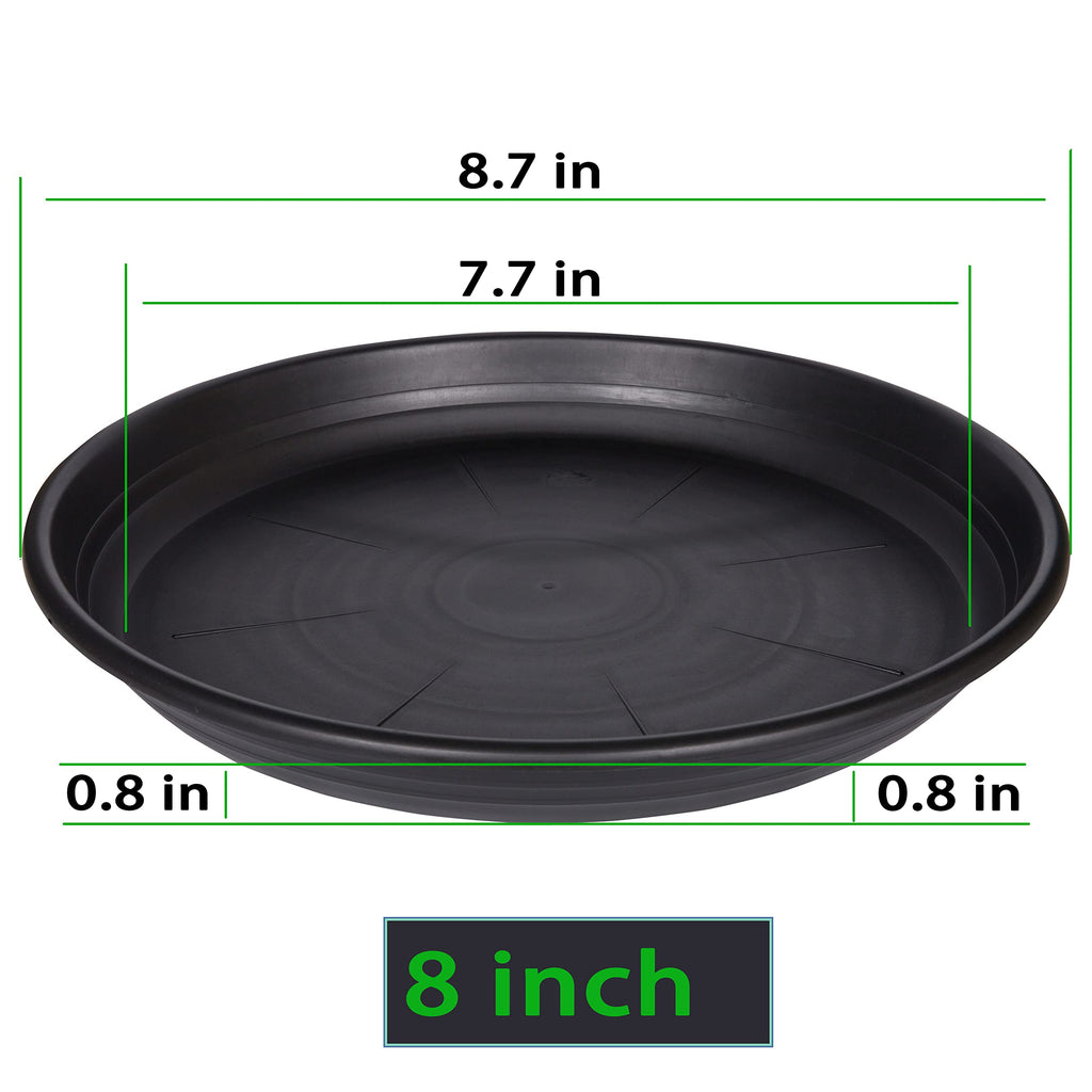 Saucerhome 5 Packs Plant Saucer Pot Tray 6 8 10 12 14 16 Inch Plastic Flower Planter Saucers And Drip Trays For Indoors Outdoors